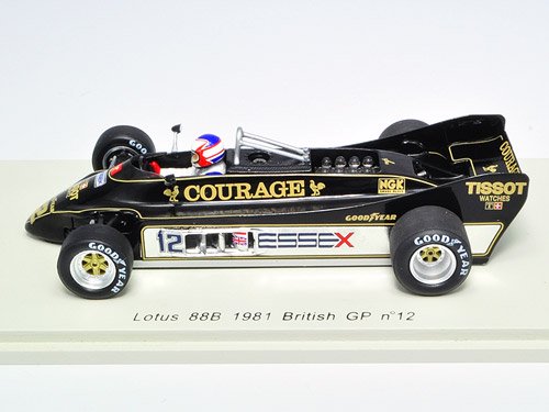 PLANEX COLLECTION/Spark】1/43 Lotus 88B 1981 BritishGP N.Mansell 