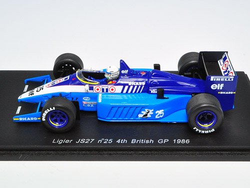 Spark/スパーク】1/43 Ligier JS27 No.25 4th British GP 1986 Rene 