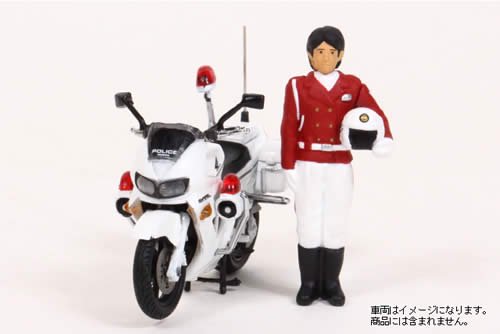 RAI'S】1/43 警察官フィギュア 交通取締自動二輪車 女性隊員 (2type