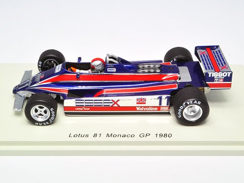 Spark/スパーク】1/43 Lotus 81 No.11 Monaco GP 1980 Mario Andretti