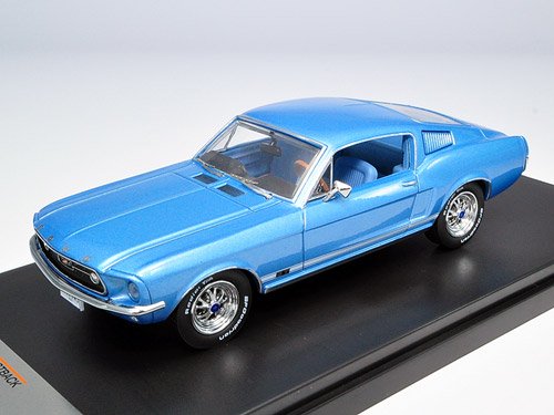 【PREMIUM-X】1/43 フォード マスタング GT ファストバック 1967 メタリックライトブルー/ブルーインテリア - ミニカー