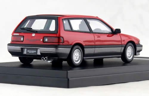 Hi-Story】1/43 Honda ACCORD AERO DECK (1985) レッド/ガンメタル