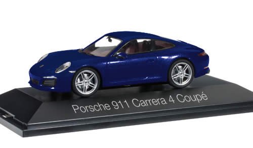 herpa】1/43 ポルシェ 911 カレラ4 クーペ ダークブルーメタリック