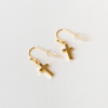 クロスピアス Gold - Cross Earrings Gold(品番:ES-12 P)