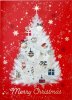 クリスマスカード S200-140 白ツリー（封筒つき）
