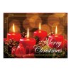 クリスマスカード(封筒付き)4本の赤いキャンドル FRP22XC6