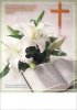 弔事プログラム用紙(30枚) 聖書とゆり J-TB22SP3　新共同訳版(50853)