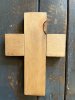 木製十字架オブジェ　サイズ小　付属吊金具付き（メープル）