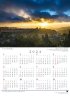 聖地ホームカレンダー2024「シオンの丘の日の出」（1枚）※四つ折りになっています