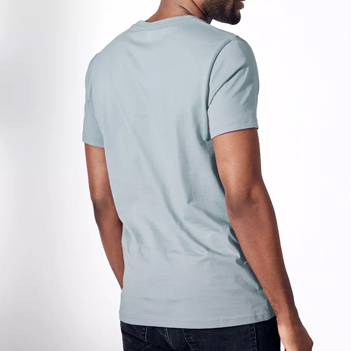 ブレッド＆ボクサーズ：ORGANIC COTTON CREW-NECK regular Tシャツ (コールドブルー) 