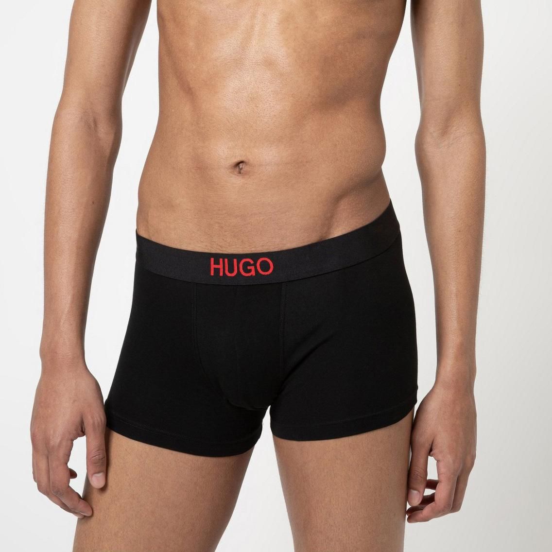 Hugo BOSS メンズパンツ HUGO BOSS ヒューゴボス ロゴウエスト 前閉じ ボクサーパンツ 3