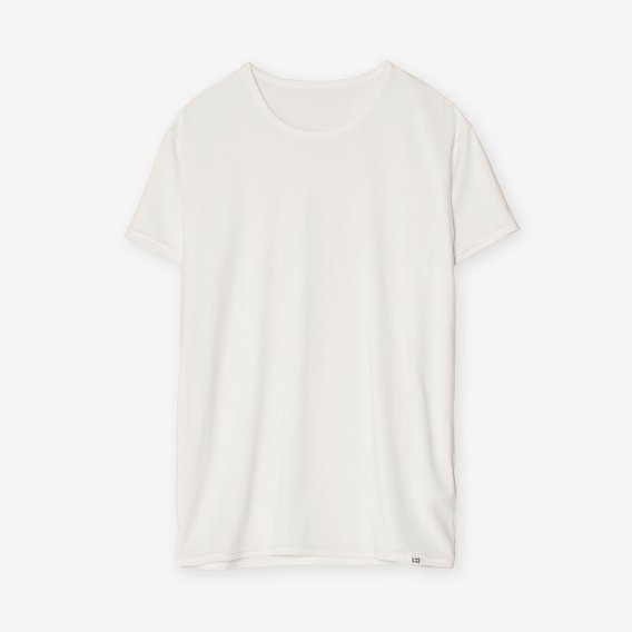  ルクシー：SILK INNER CREW-NECK Tシャツ (ホワイト)