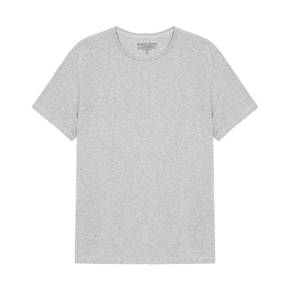 ブレッド＆ボクサーズ：ORGANIC COTTON CREW-NECK Tシャツ (グレー)