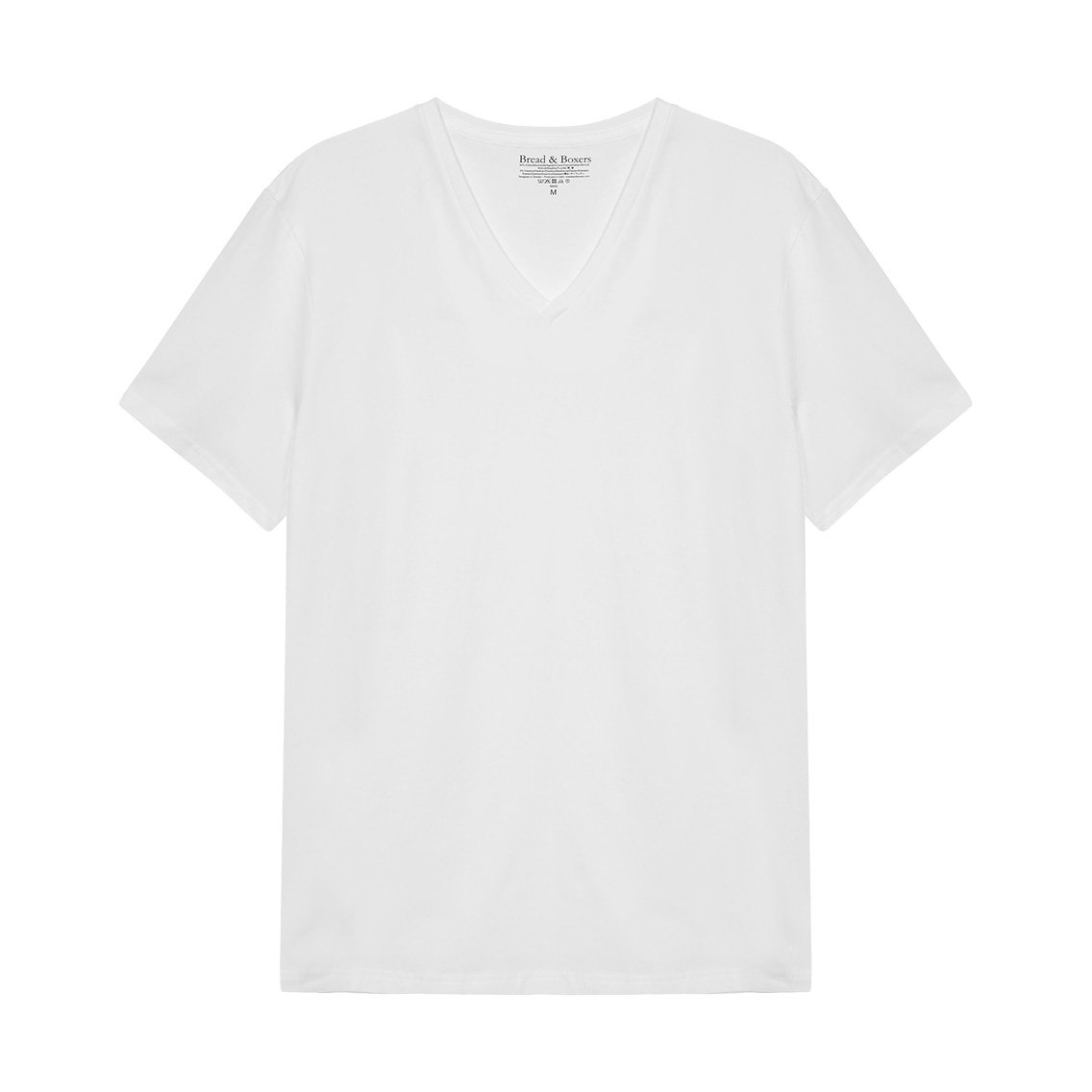 ブレッド＆ボクサーズ：ORGANIC COTTON V-NECK Tシャツ (ホワイト)