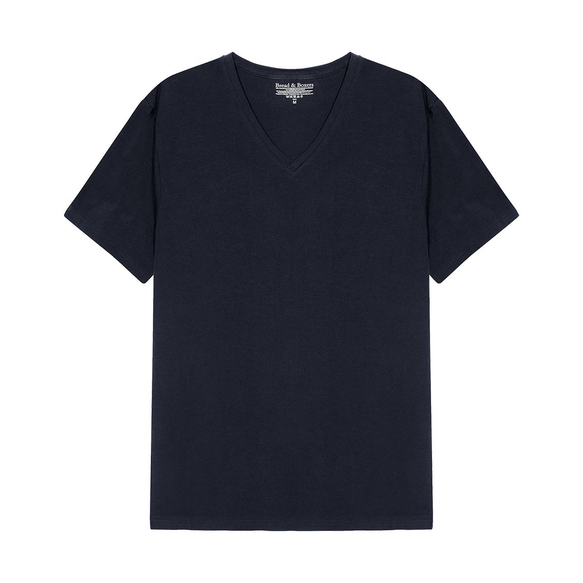 ブレッド＆ボクサーズ：ORGANIC COTTON V-NECK Tシャツ (ダークネイビー)