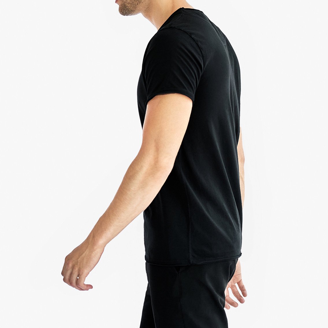 ブレッド＆ボクサーズ：ORGANIC COTTON CREW-NECK relaxed Tシャツ (ブラック)