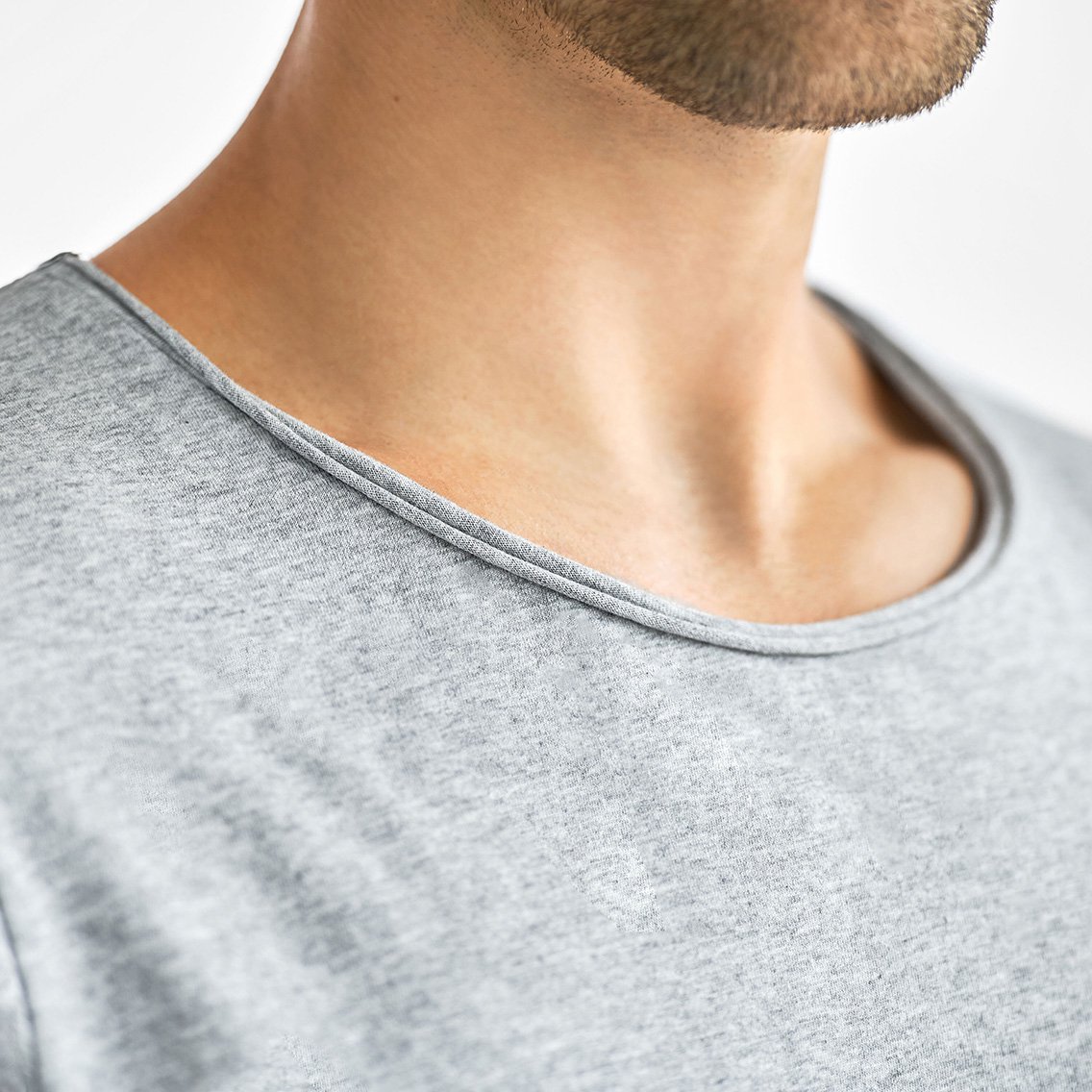 ブレッド＆ボクサーズ：ORGANIC COTTON CREW-NECK relaxed Tシャツ (グレー)