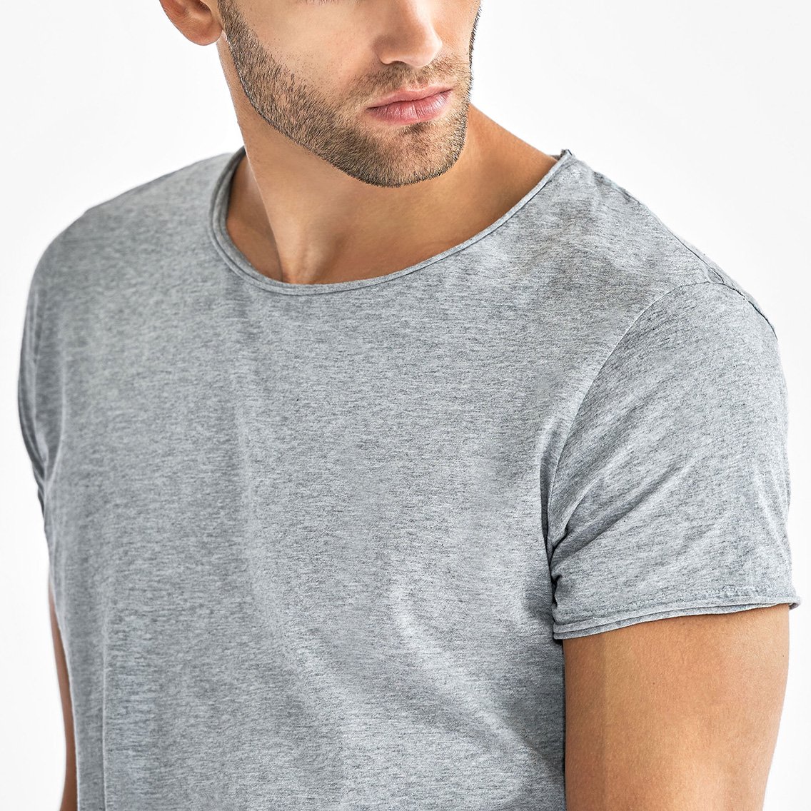 ブレッド＆ボクサーズ：ORGANIC COTTON CREW-NECK relaxed Tシャツ (グレー)