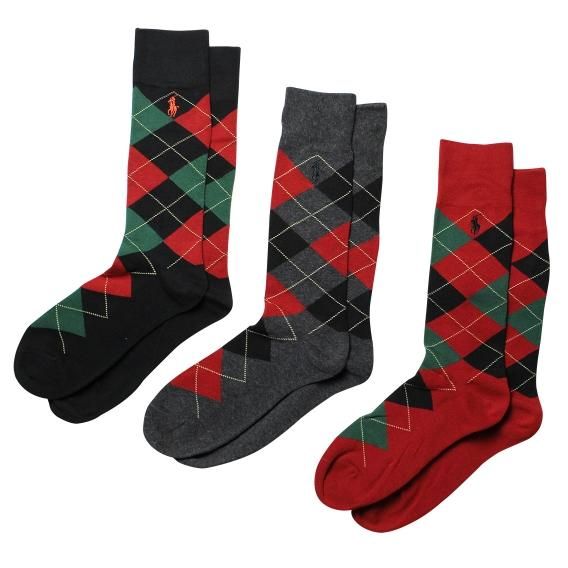 ݥեARGYLE SLACK å 3PK (֥å/졼/å)