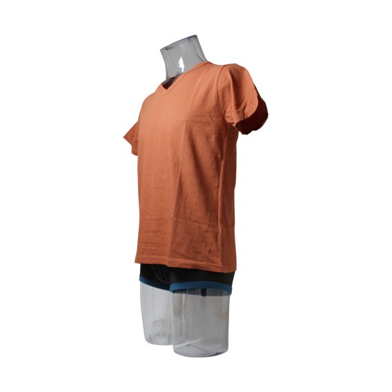 トランクイル：TRANQUIL VネックTシャツ (オレンジ）
