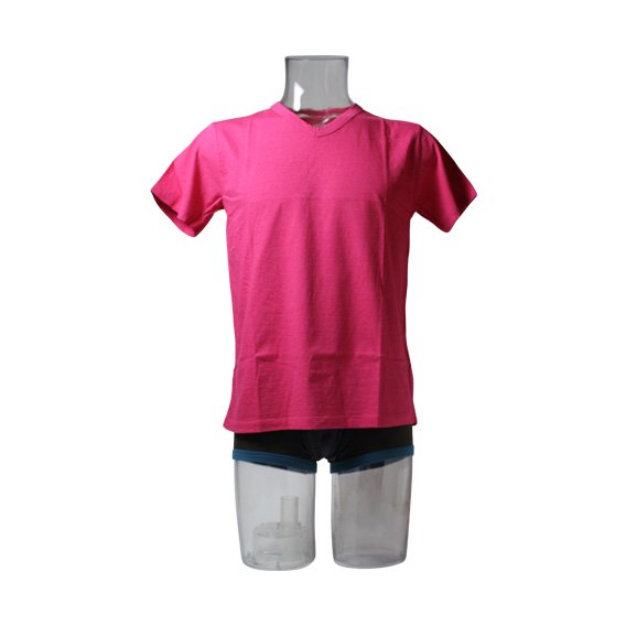 トランクイル：TRANQUIL VネックTシャツ (ピンク） class=