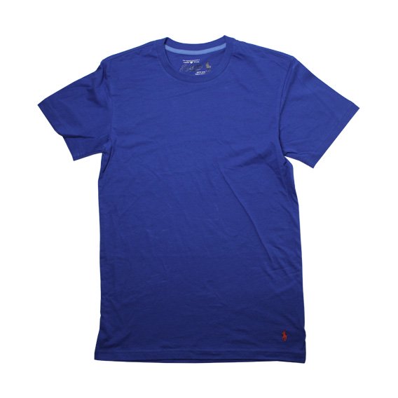 ポロラルフローレン：POLO RALPH LAUREN HANGING CREW Tシャツ (ブルー）