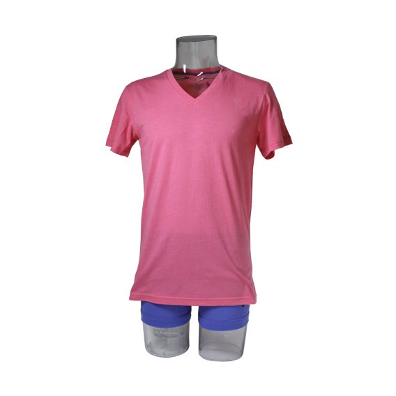 ポロラルフローレン：POLO RALPH LAUREN HANGING VネックTシャツ (ピンク） class=