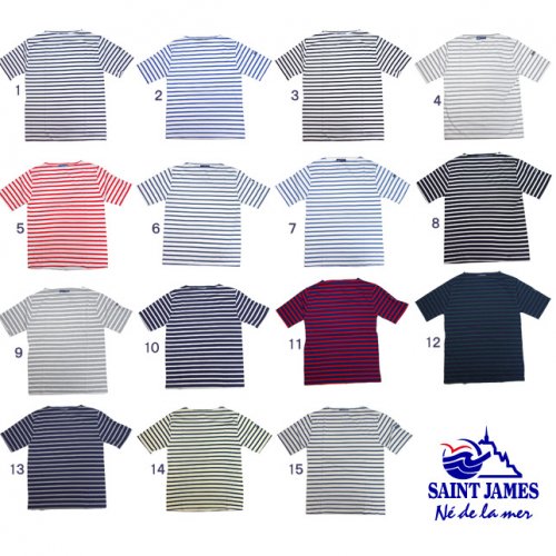 Saint James セントジェームス ピリアック ボーダー シャツ カットソー 半袖 Tシャツ メンズ レディース