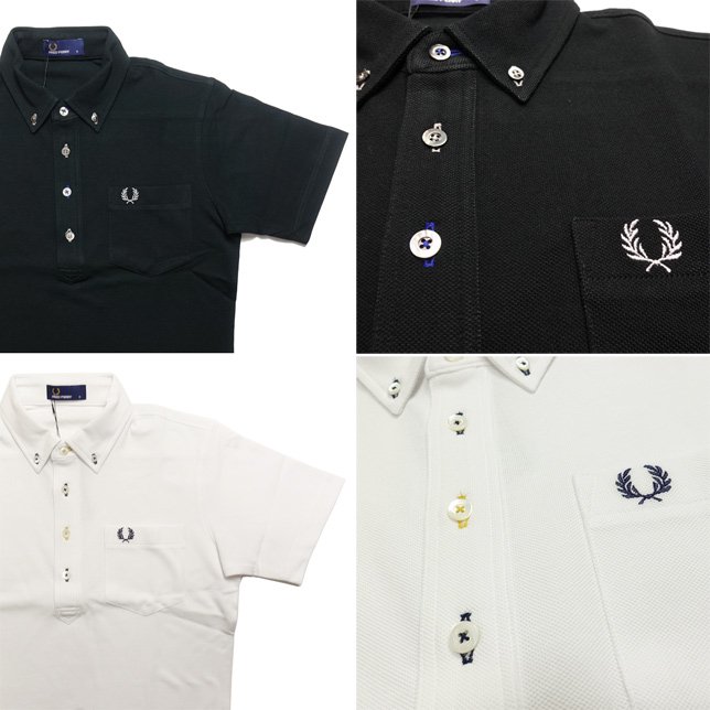 美品】FRED PERRY フレッドペリー F1542 BD ピケ ポロシャツ - ポロシャツ