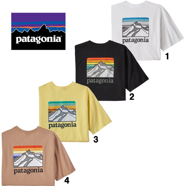 パタゴニア メンズ ライン ロゴ リッジ ポケット レスポンシビリティー Patagonia メンズ ポケ付き プリントtシャツ