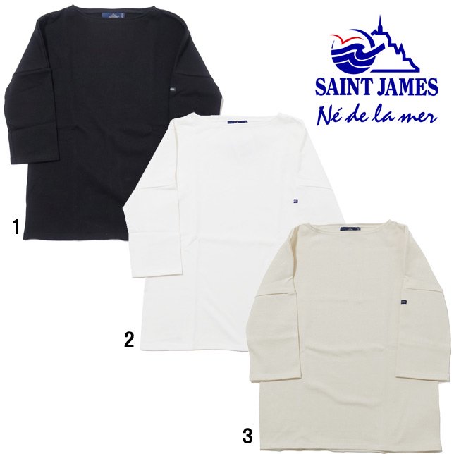 セントジェームス ドロップショルダー 7分袖 ボートネック Tシャツ レディース SAINTJAMES 17JC CRAZY SLOU  U-USUALGAMENTS(ユージュアルガーメンツ)