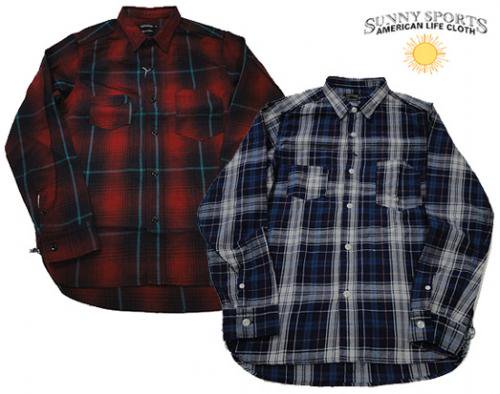 SUNNY SPORTS サニースポーツ REILROARD CHECK SHIRTS チェックネルシャツ 2カラー - f-basic