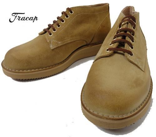 Fracap フラカップ レザーブーツ G161 Waxy Suede Leather ベージュ