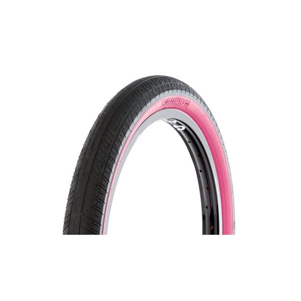 S&M / SPEEDBALL TIRE -BLACK/PINK-BMX タイヤ 20インチ - ジテンシャデポBMX　 名古屋のBMXプロショップが運営するストリート、フラットの完成車、カスタムパーツの通販サイト