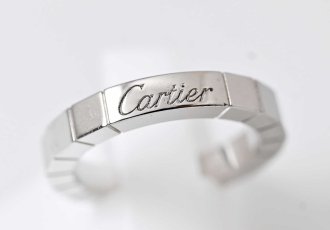 (7500) 【カルティエ】　カルティエ　Cartier 750ＷG　ホワイトゴールド　ラニエールリング　47号　レディース　［ブランドジュエリー］