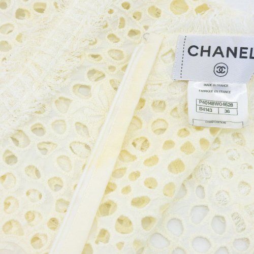 (8053) 【シャネル】　シャネル CHANEL レース 半袖 チュニック ホワイト 白 36 レディース　［服（レディース）］ - 大阪十三・質屋　 ロドヤマカ　ブランド品の販売・買取