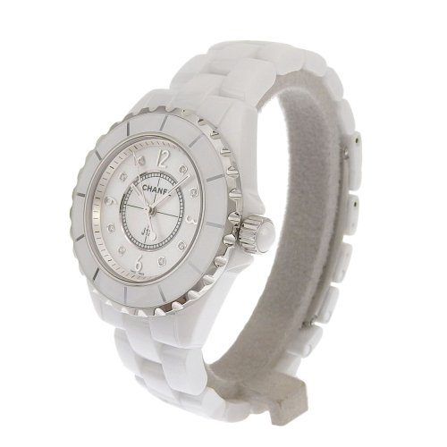 シャネル CHANEL J12 レディース クォーツ 腕時計 セラミック 8Pダイヤモンド ホワイトシェル文字盤 H2422  新入荷 CH0790