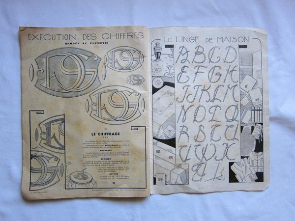フランスのイニシャル モノグラム刺繍図案集 5冊セット - 趣味 