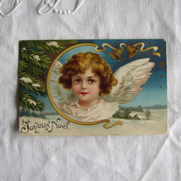 可愛い天使のクリスマスカード アンティーク - DE PARIS