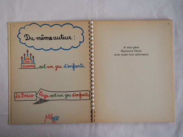 1969年ミッシェル・オリヴァー料理絵本- DE PARIS