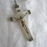 銀製マザーオブパール十字架ペンダントトップ