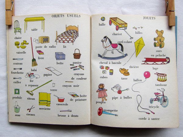 フランス単語の絵本1969年mon petit vocabulaire - DE PARIS