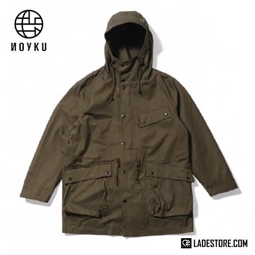 ■ NOYKU ■ VENTILE Hooded Coat / Khaki - LADE STORE 花笠高原 & 那須高原 |  バックカントリーユースのLADEカスタムオーダービーニーや芽育雪板,Peacemaker Snowskateなどフリーフット、PRANA 