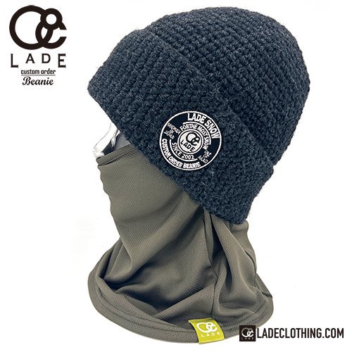 ■LADE custom Beanie■ Cuff - Embroidery Circle Patch - LADE STORE 花笠高原 &  那須高原 | バックカントリーユースのLADEカスタムオーダービーニーや芽育雪板,Peacemaker Snowskateなどフリーフット、PRANA  ...