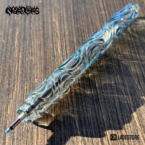 ■Northern Lights■ Wig Wag Glass Ballpoint Pen / Clear Blue - LADE STORE  花笠高原 & 那須高原 | バックカントリーユースのLADEカスタムオーダービーニーや芽育雪板,Peacemaker ...