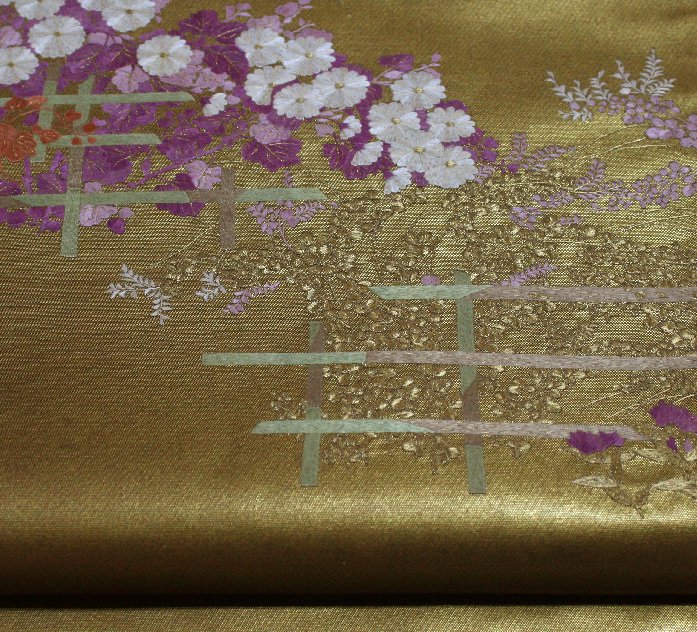 未使用の泥金箔・帝王紫袋帯（お勧め品です） - リサイクル着物のこと