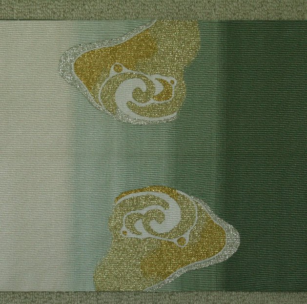 流水文様爪織り本つづれ袋名古屋帯（お買い得です） - リサイクル着物のことなら京都で創業80年の老舗ゑちごやへ