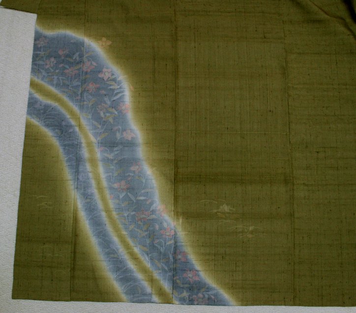 単衣・未使用の「しょうざん」謹製生紬付け下げ着物（お勧め品です） - リサイクル着物のことなら京都で創業80年の老舗ゑちごやへ