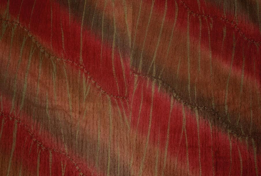 弁柄色竜巻絞り道中着 - リサイクル着物のことなら京都で創業80年の