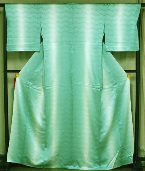 単衣 小紋 地紋起こし 雲取 ぼかし L寸 洗える着物】単衣仕立て 小紋